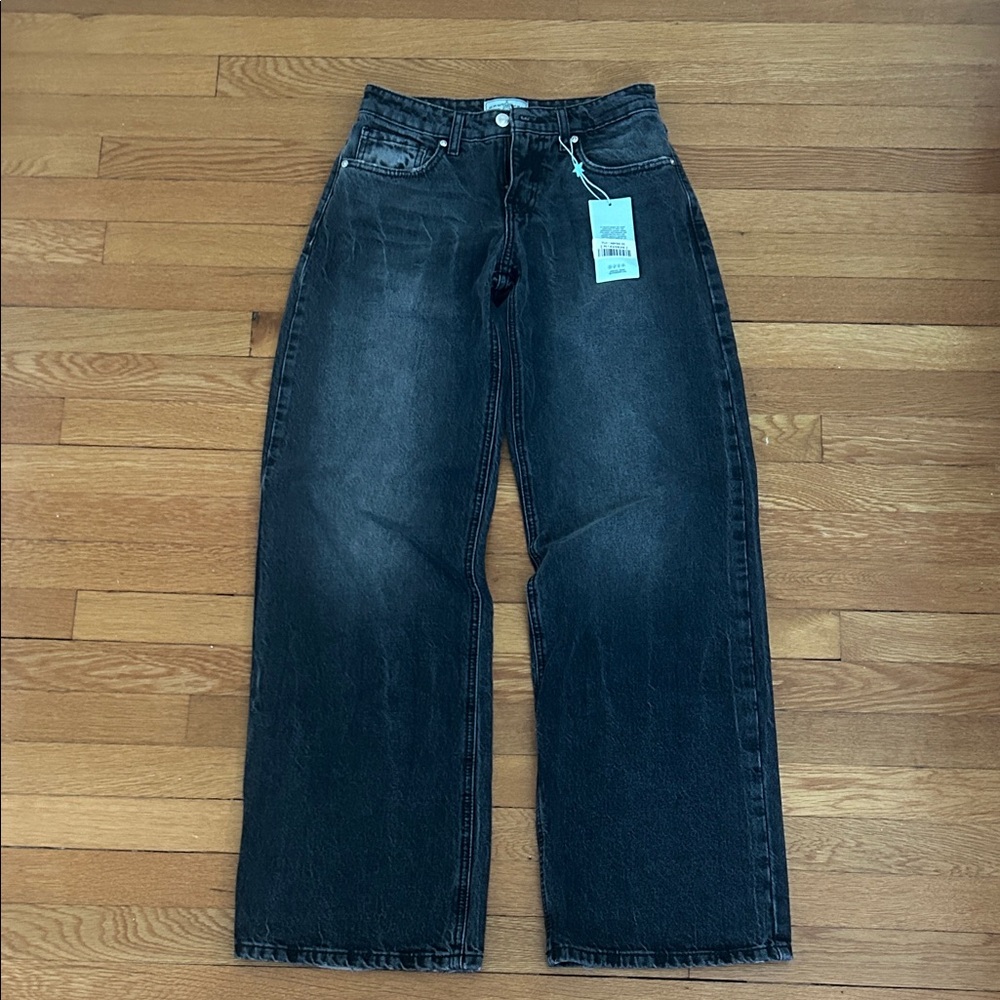 Revice black washed low-rise jeans